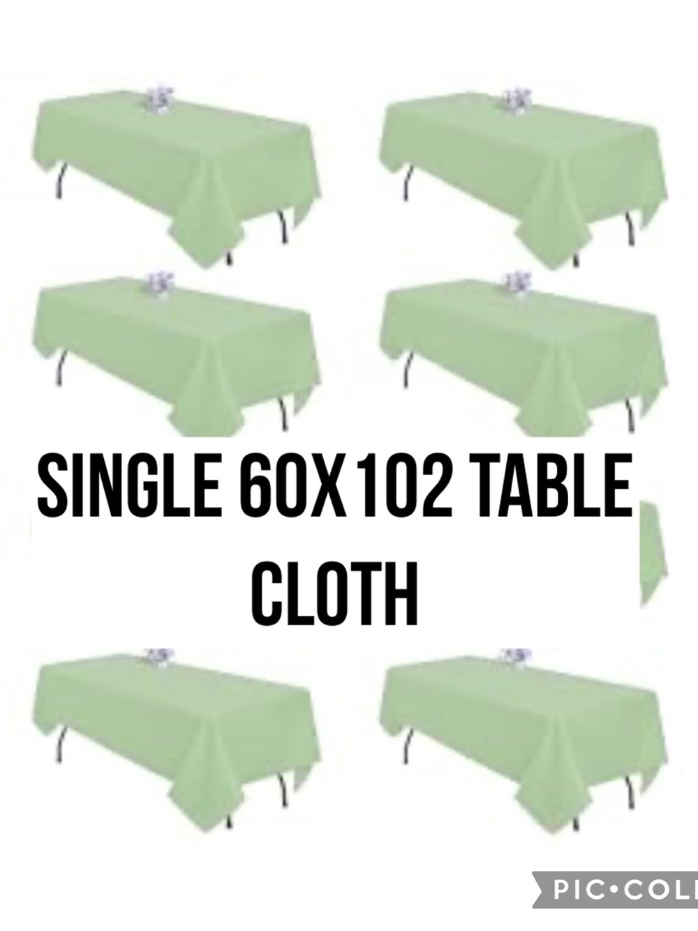 Sage Green Tablecloth Dining Table Cover (fits a 6 foot table - 60x102)